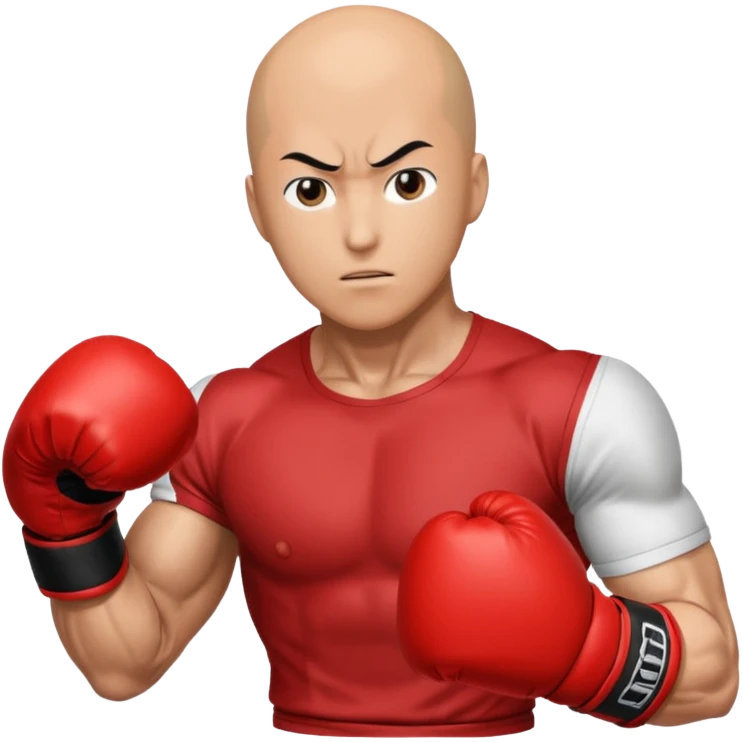 Saitama red hand punch with a boxing glove emoji