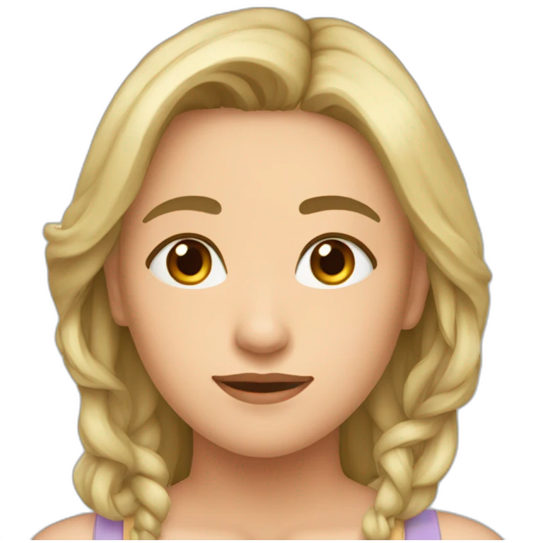 девушка делает маникюр emoji