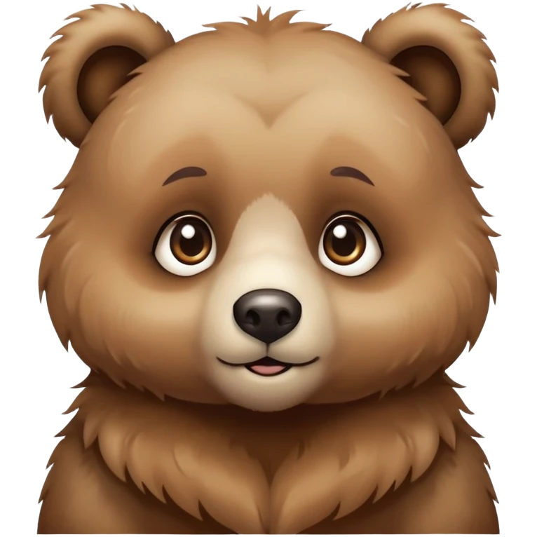 Cute bear cub with big eyes emoji