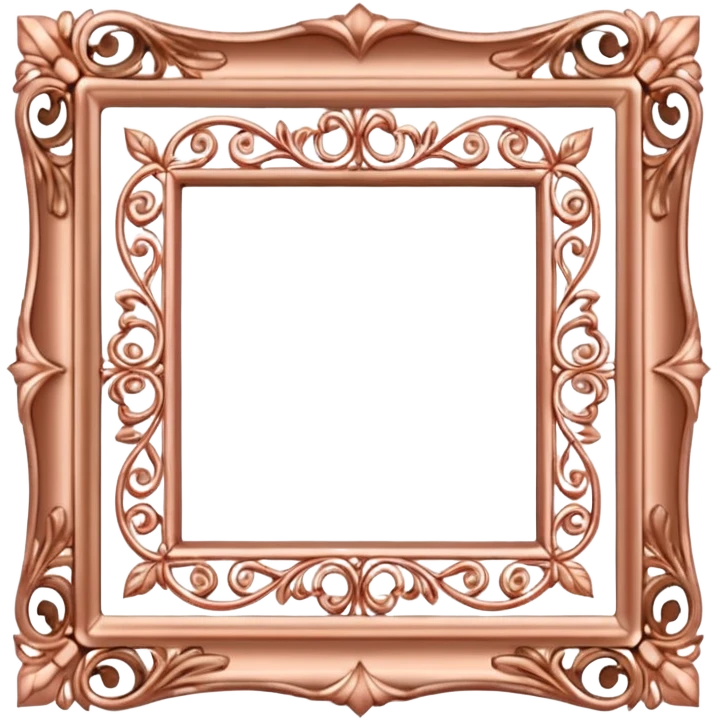  ornate vintage keepsake square rose gold frame emoji