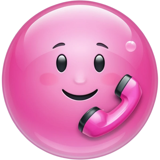 pink phone call \caller id bubble emoji
