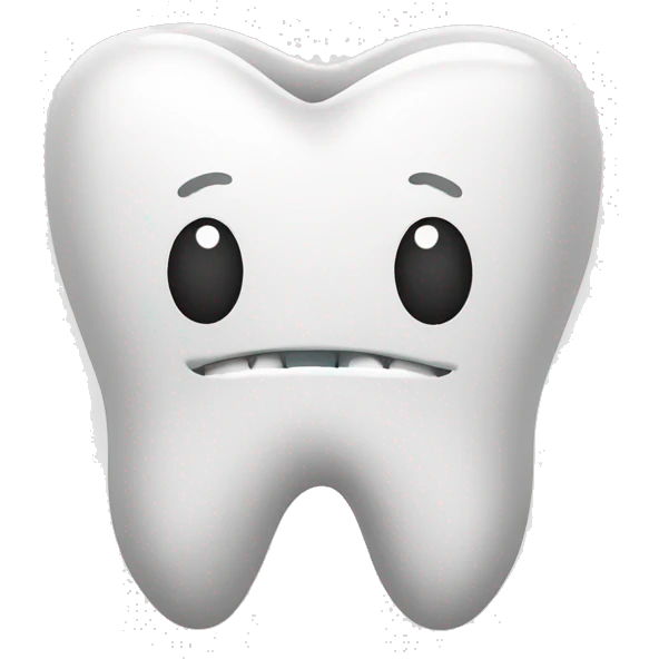 ALL WHITE TOOTH emoji