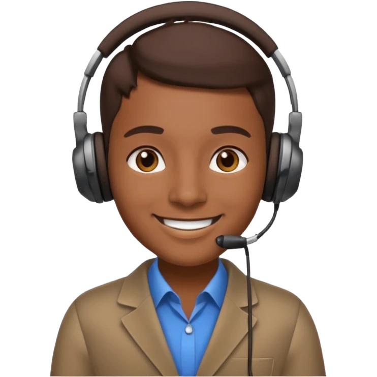 a sales agent with headphones emoji