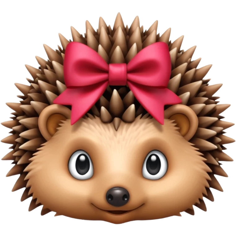 hedgehog face with a bow emoji