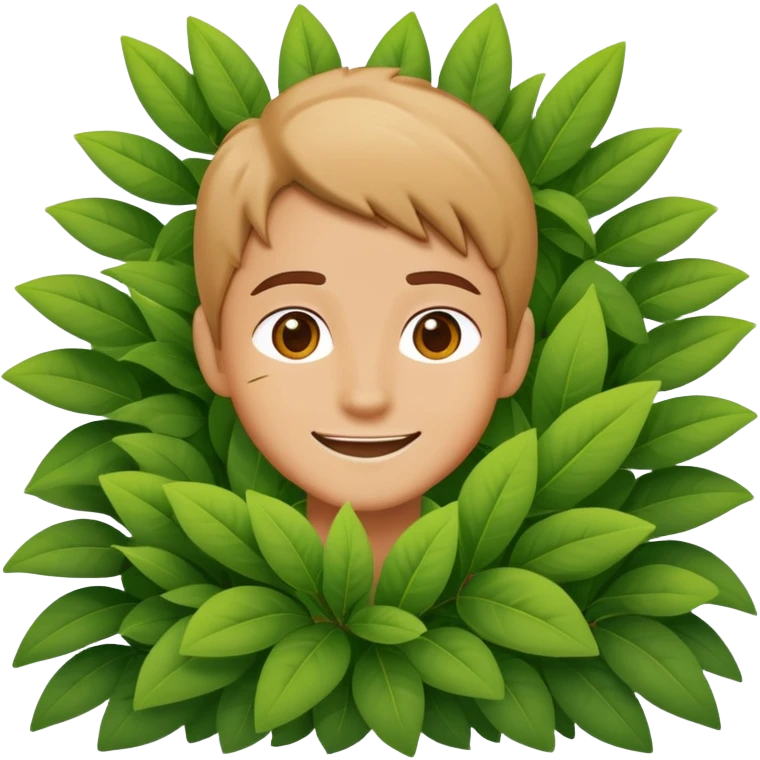 person watching behind bush emoji
