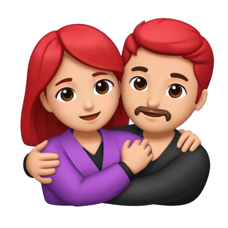 Abrazo hombre y mujer emoji