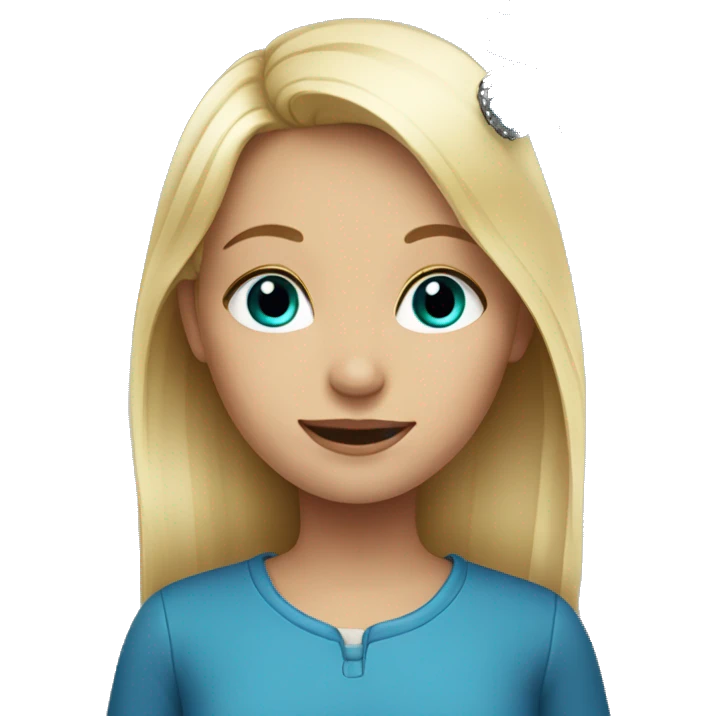 BLOND GIRL WITH BLUE BUTTERFLY emoji
