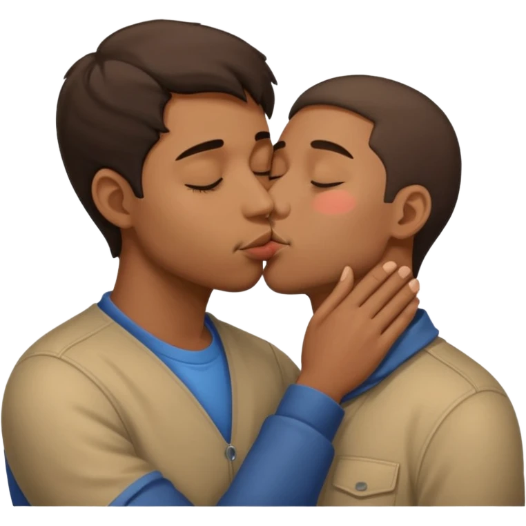 Man closing his eyes while kissing  emoji