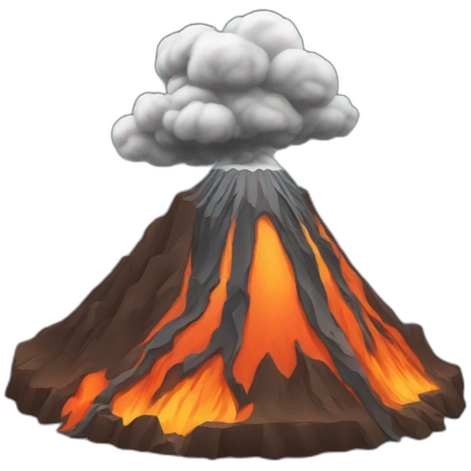 a volcano playing music emoji