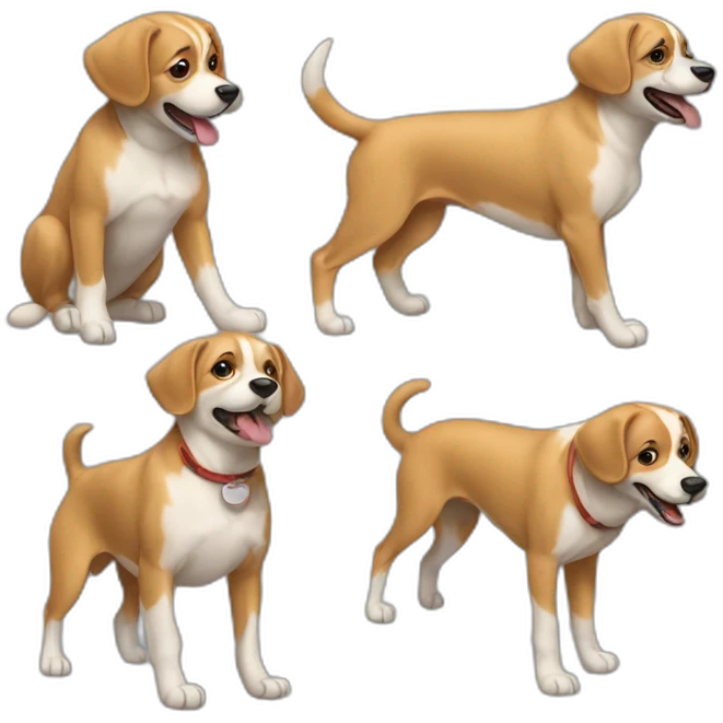 Dogs playing emoji