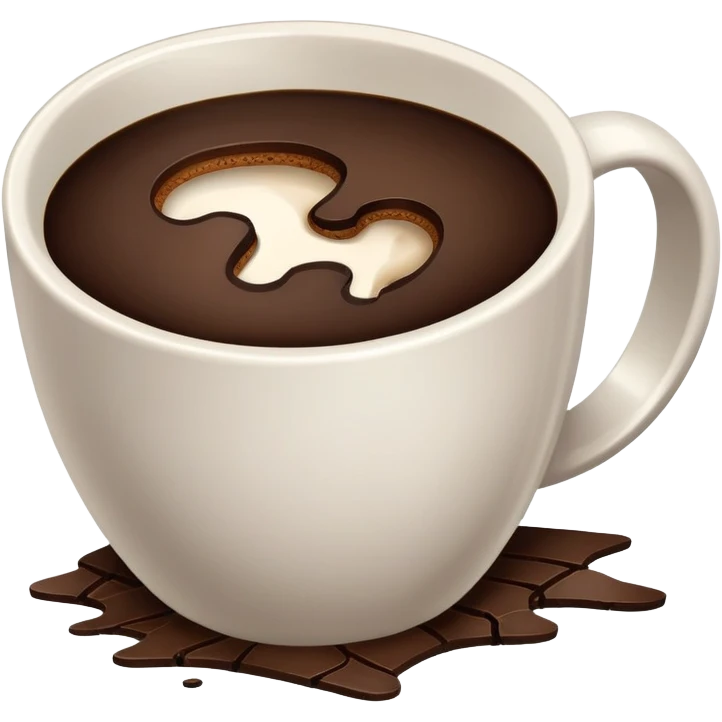broken coffee cup with cracks and spilled coffee emoji
