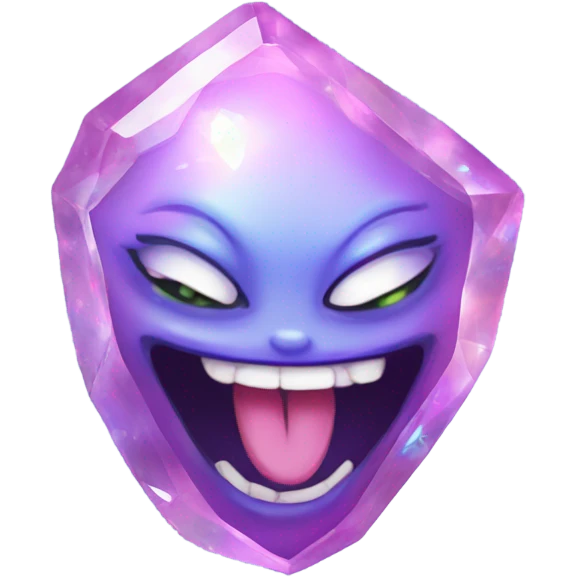 opal crystal gemstone demon smiley 😈  emoji