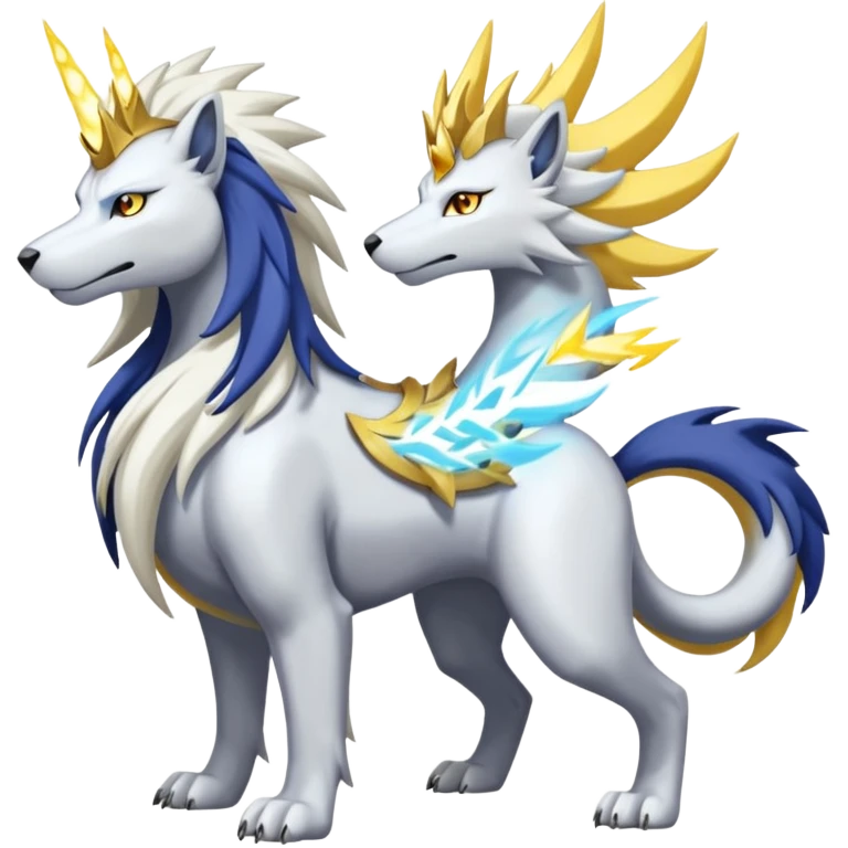 Raikou-Solgaleo-Celestia-Remamon-Electrike-Manectric-fusion-creature (full body) emoji