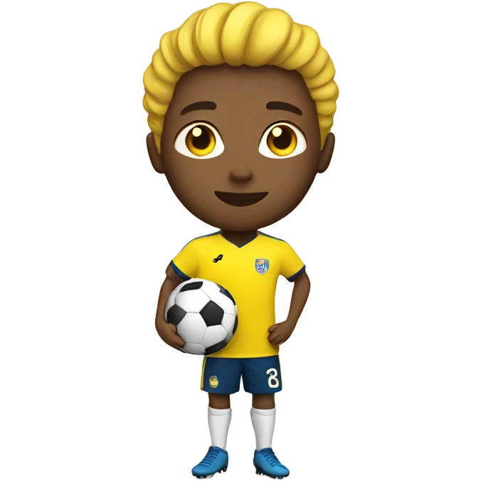 Soccer player yellow jersey emoji