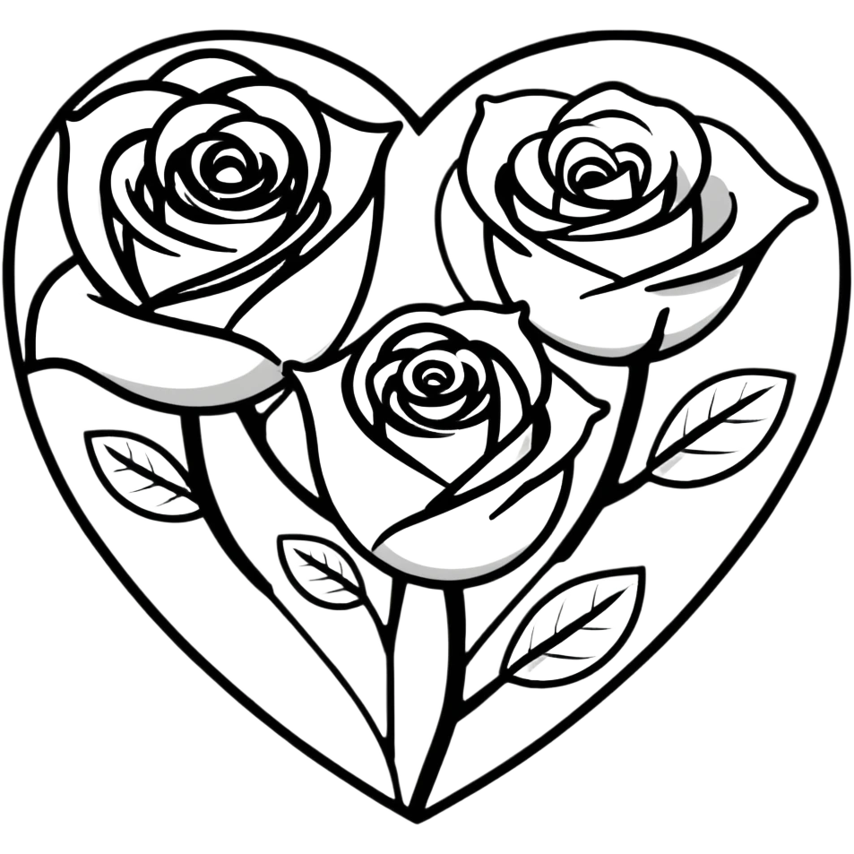romantic heart-shaped arrangement of roses emoji