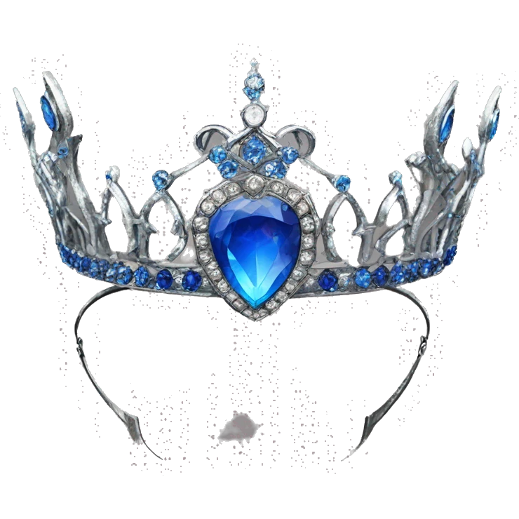 The Ravenclaw Diadem is a tiara-like object with, made of gleaming silver and set with glittering blue gem. It is enchanted and round piece emoji