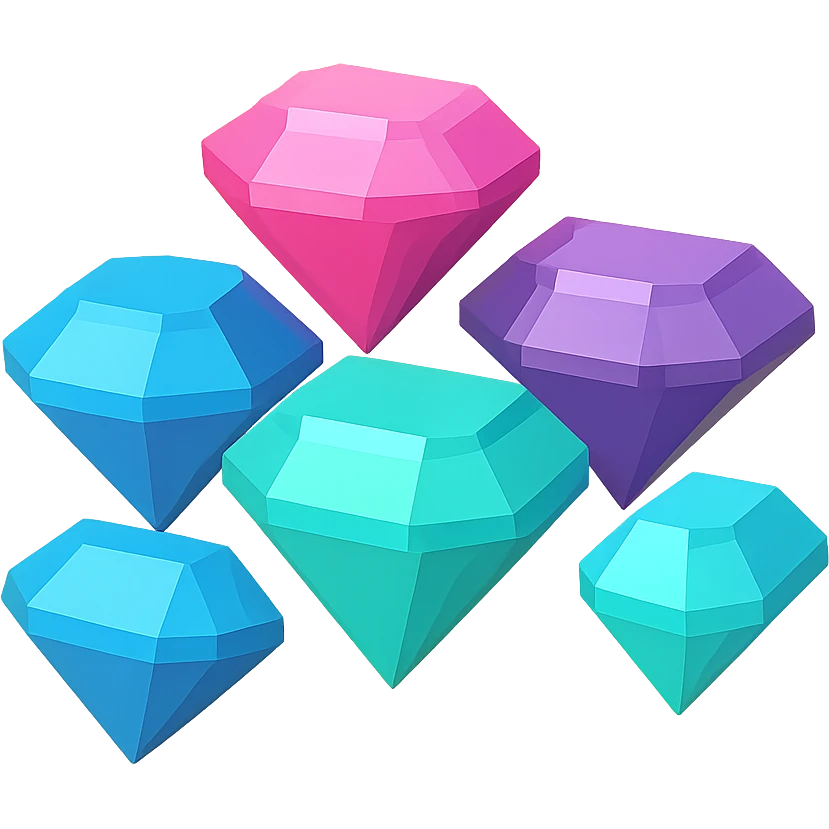 pile of diamonds emoji