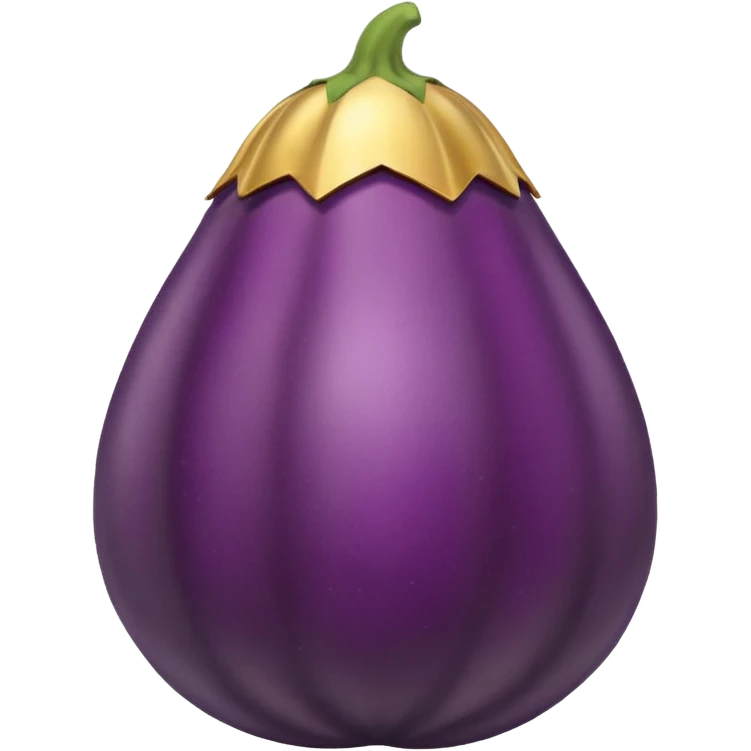 Original eggplant emoji wearing a halo emoji