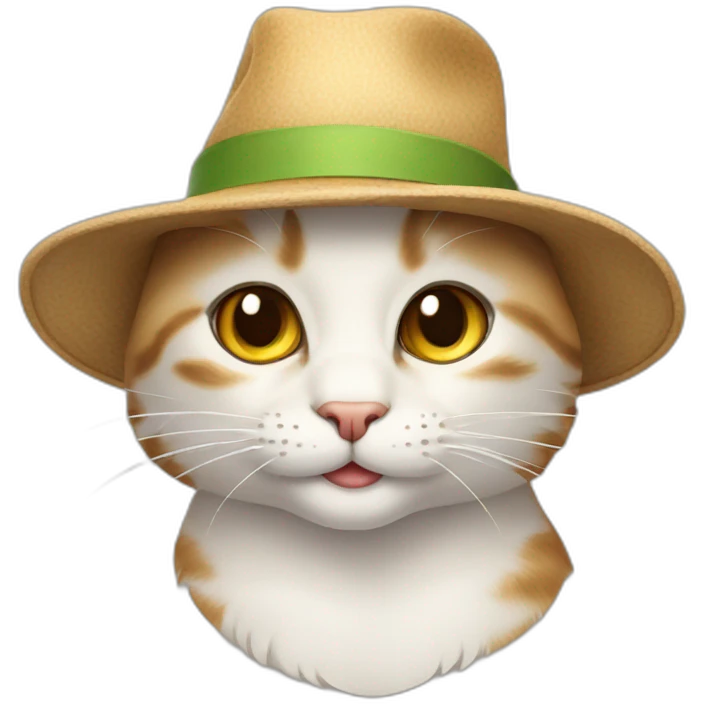 cat wich a smile and a hat emoji
