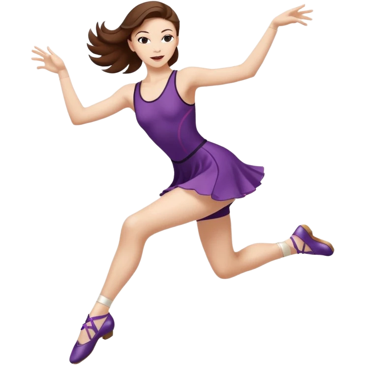 Jazz dancer white with brown hair wearing jazz shoes  emoji