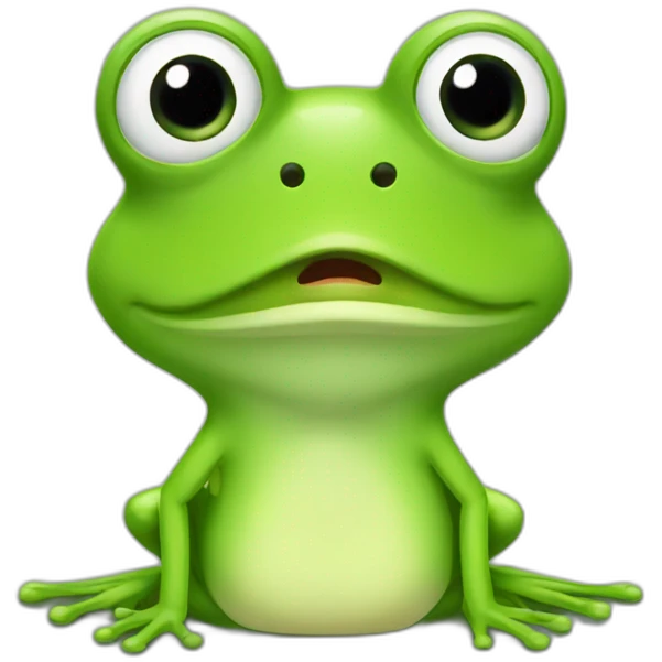 Frog with a mustache emoji