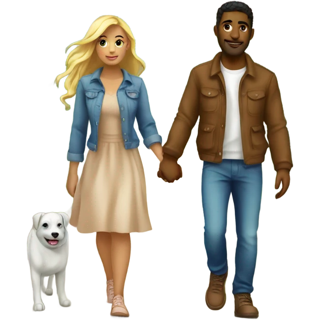 romantic walk in the park for beautiful couple emoji