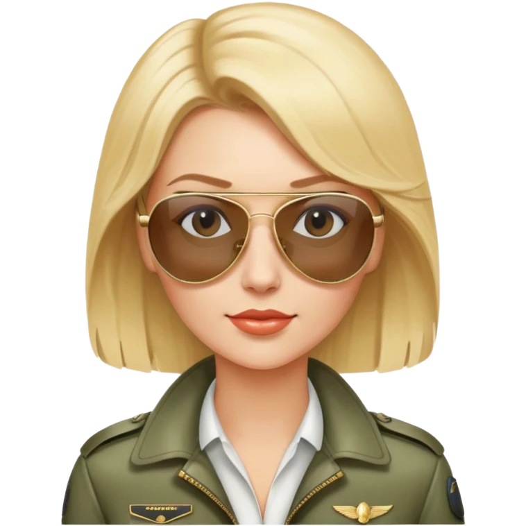 woman boss blonde hair aviator sunglasses emoji