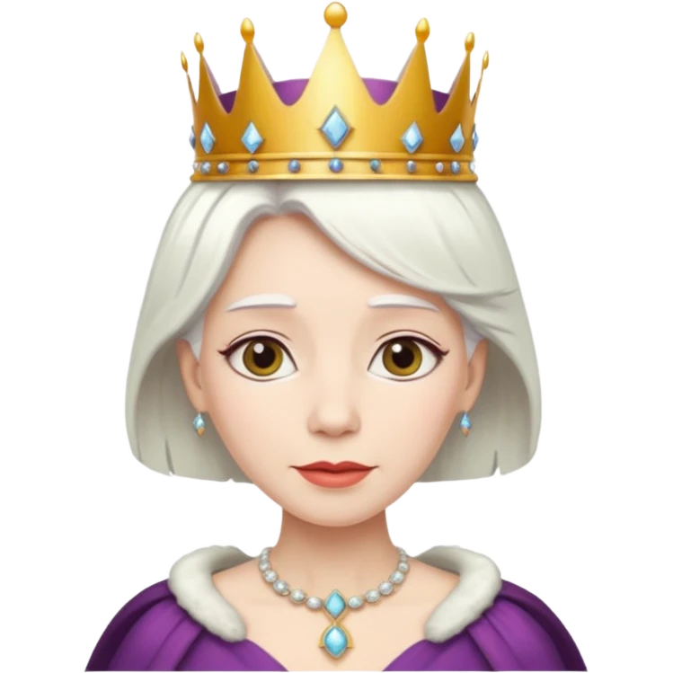 queen with white hair emoji