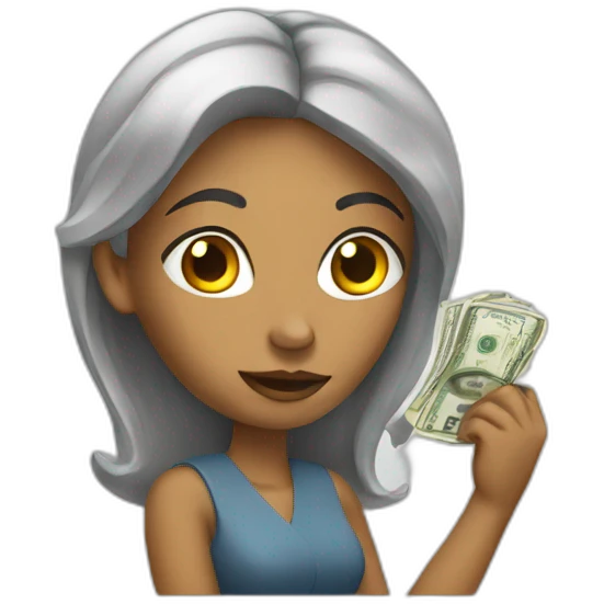 Thinking money woman emoji