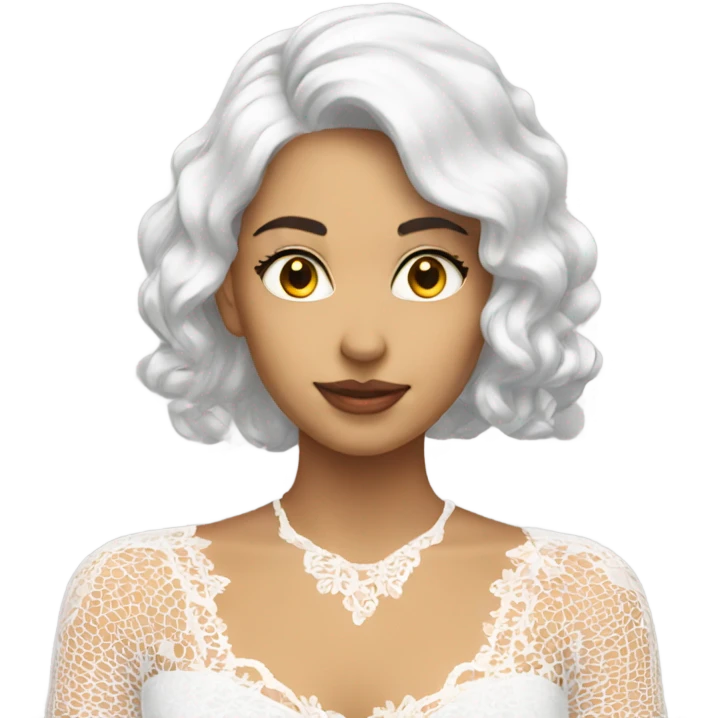 white lace top emoji