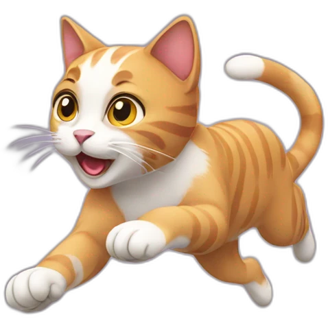 a cat running emoji