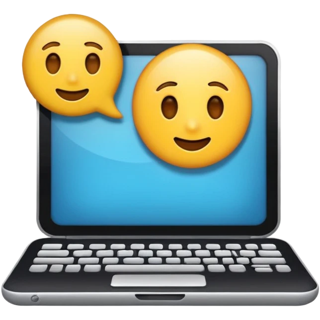 crear un emoji, que sea para proyeectos tanto empresarial como redes sociales, quiero un ordenador y una camara en la misma imagen emoji