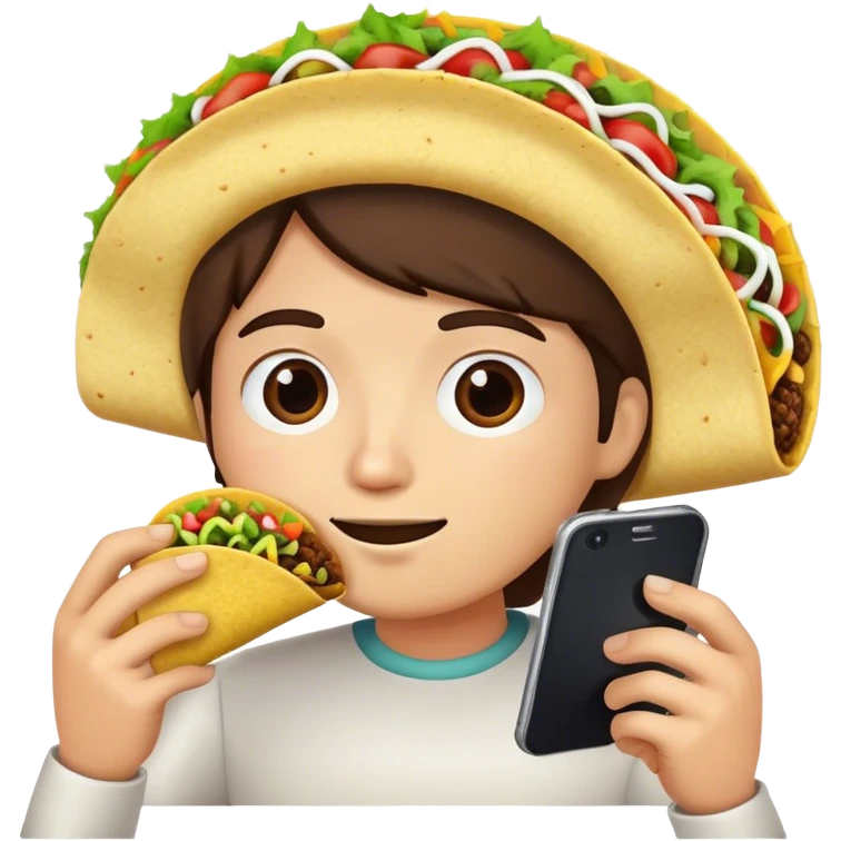 Taco with a phone  emoji