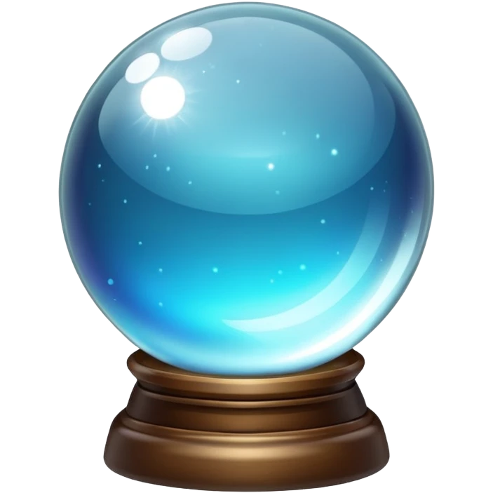 Crystal Ball – Transparent orb glowing with light emoji