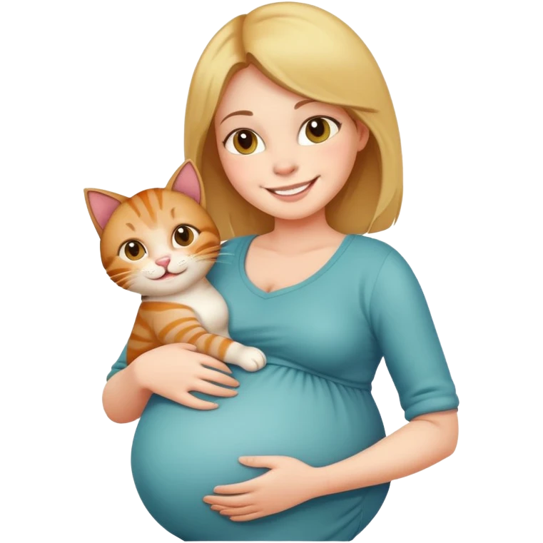 gravida com gato emoji