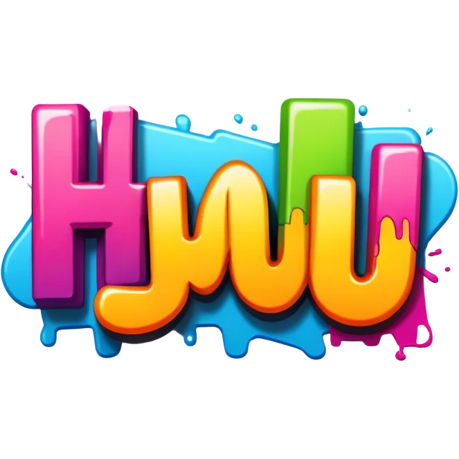 Graffiti the word huh emoji