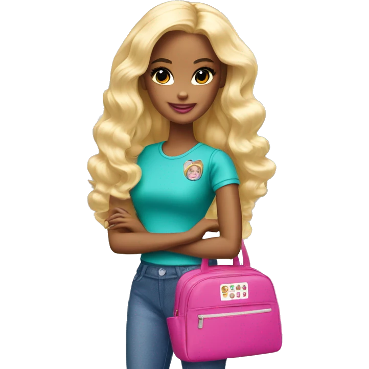 Barbie at school emoji