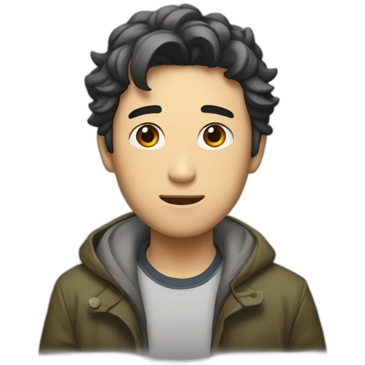 男人脸上长着汉堡 emoji
