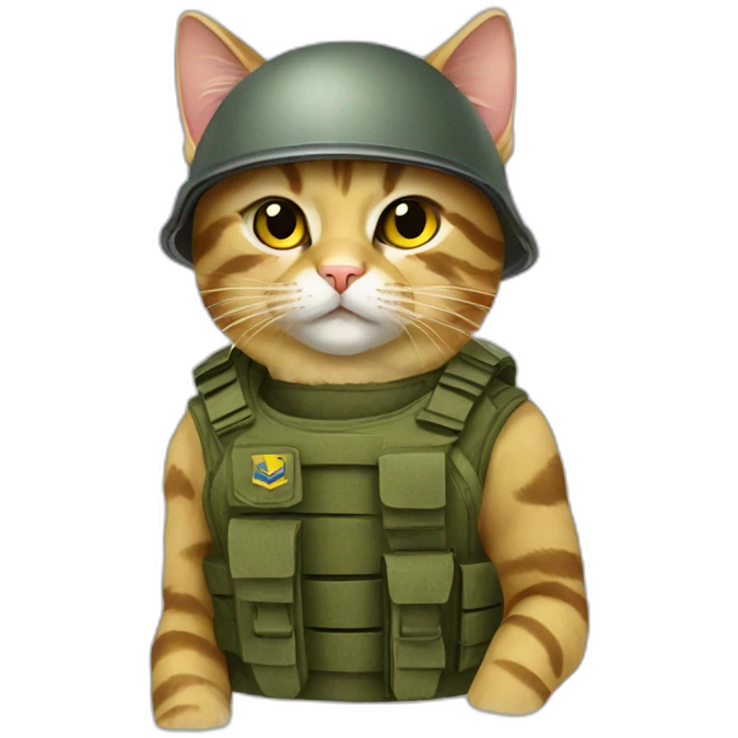 Ukrainian Army cat emoji