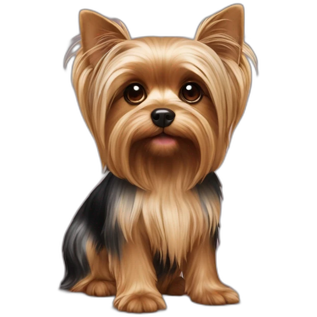 Yorkshire Terrier lop-eared is sitting emoji