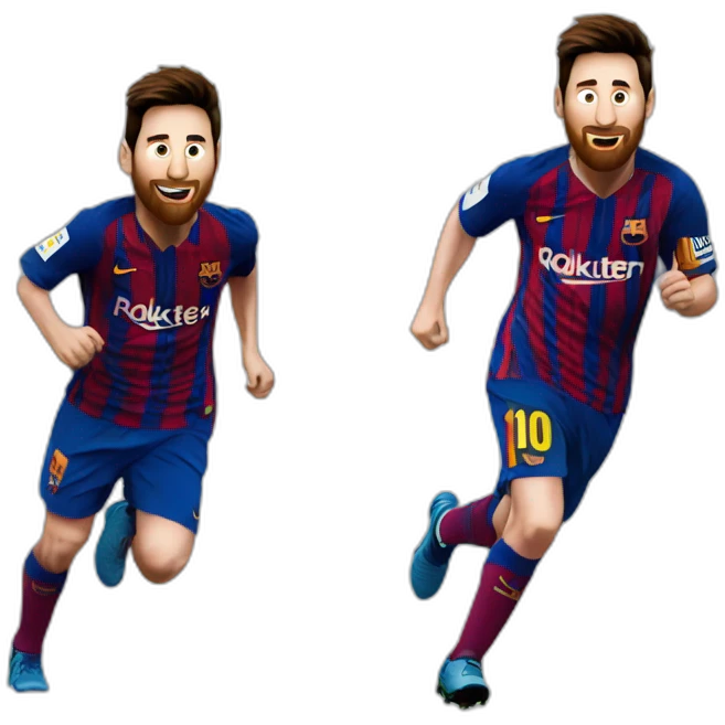 Messi corriendo emoji
