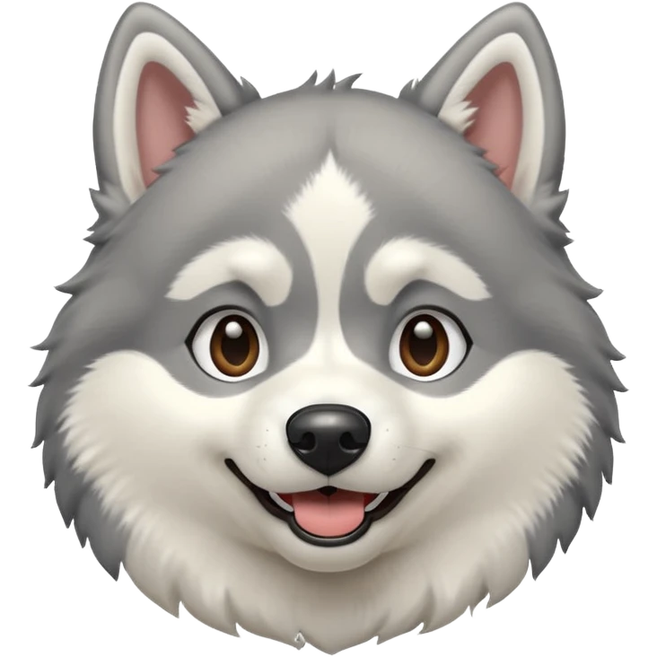 husky dog escaping emoji