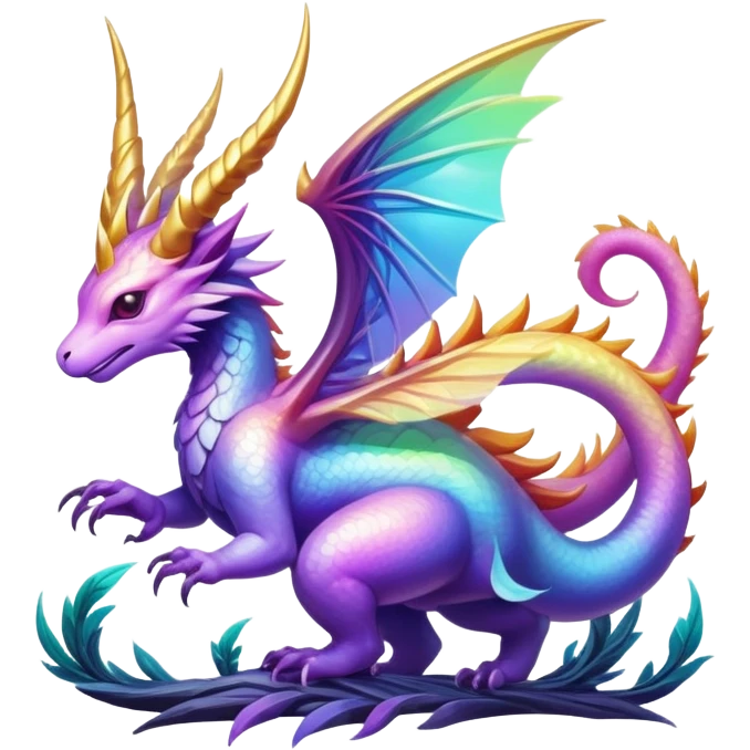 Epic divine legendary complex detailed iridescent gradients aesthetic-Fakémon-creature-scenery emoji
