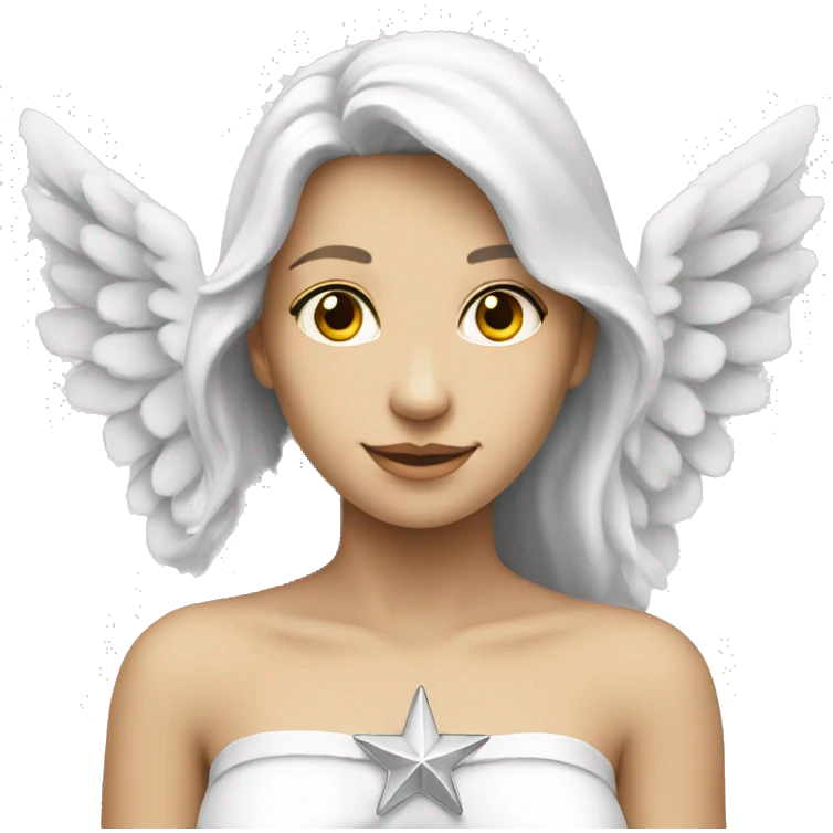 white-angel-with-star emoji