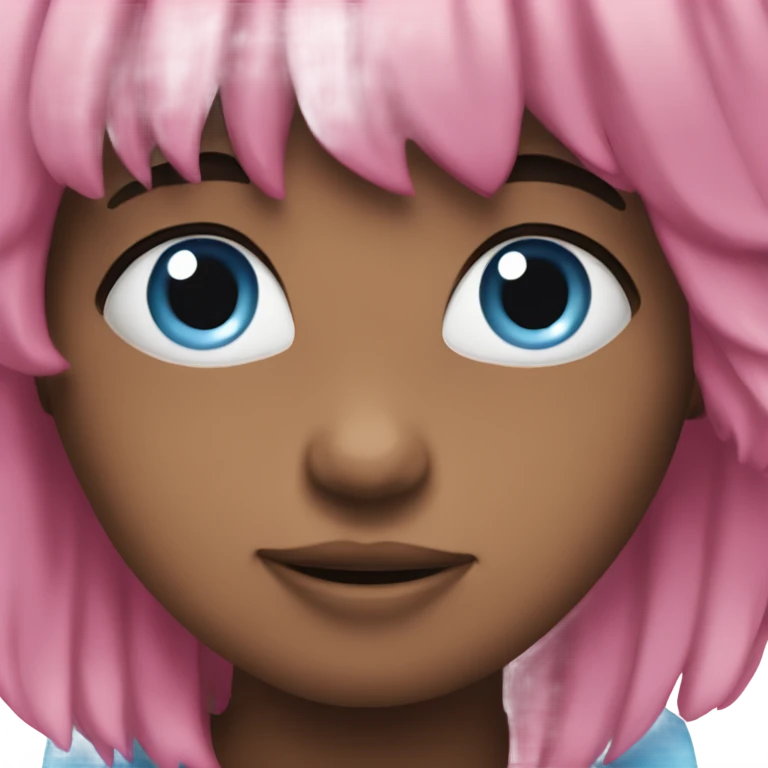 Blue pink heartstrings  emoji