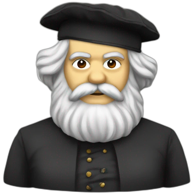 karl marx in the kippah on the head emoji