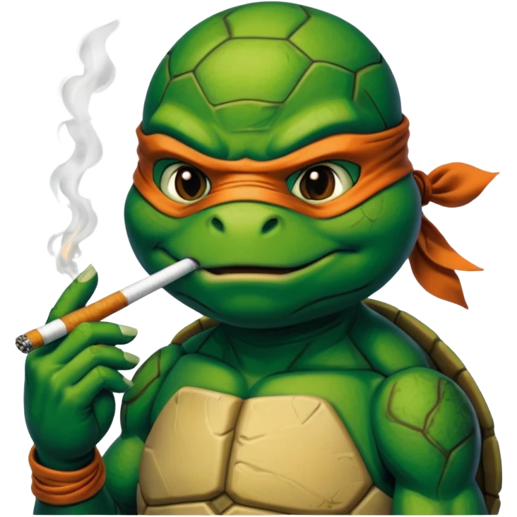 Ninja turtle smoking  emoji