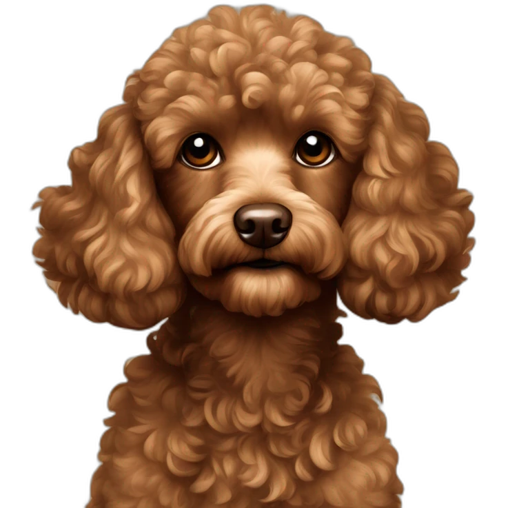Curly brown toy poodle  emoji