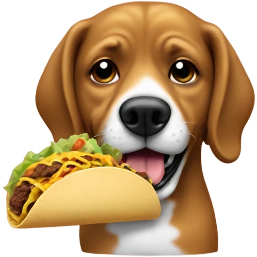 Dog eating taco emoji