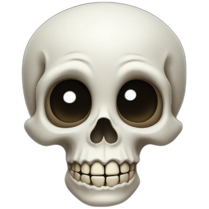 Goofy skull emoji